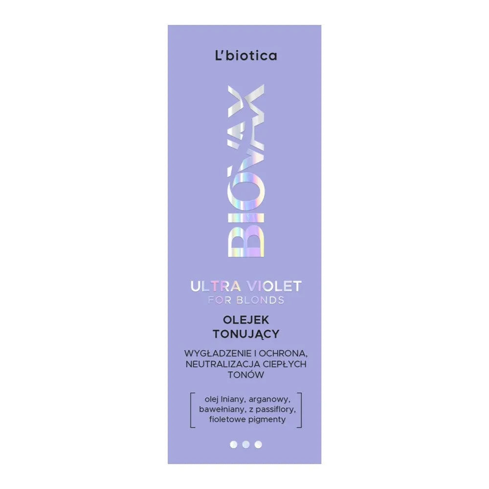 L’BIOTICA Biovax Ultra Violet Toning oil for blonde hair 50 ml - Kosmetika
