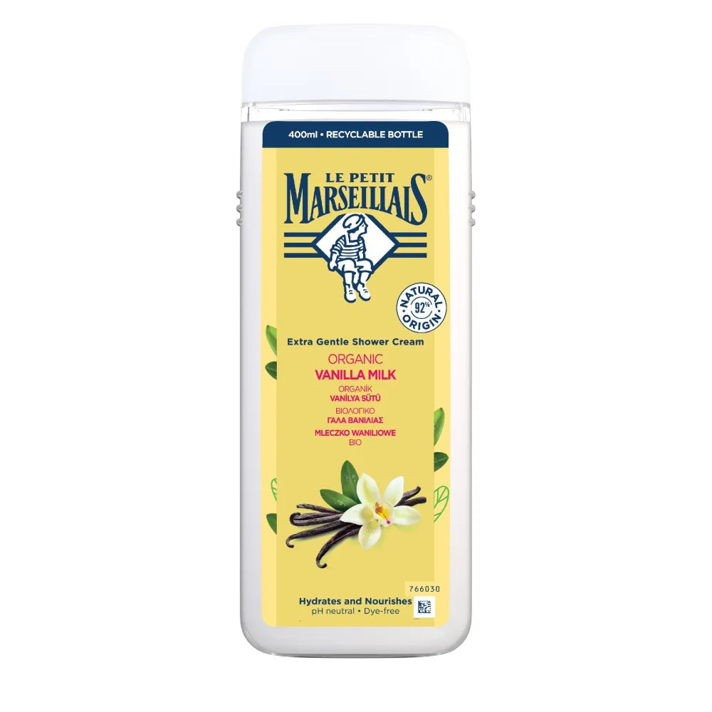 LE PETIT MARSELLAIS Vanilla Milk Shower Gel 400 ml - Kosmetika