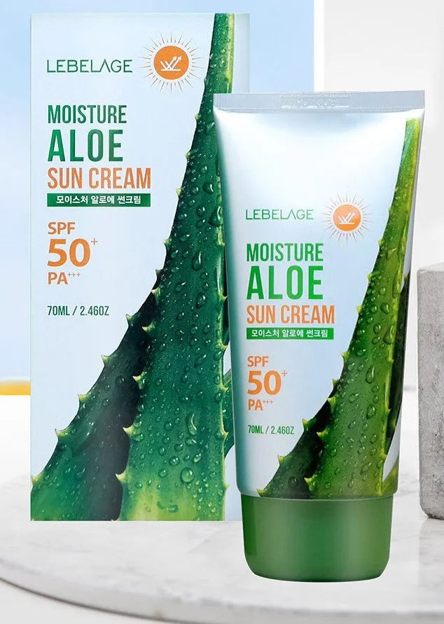 LEBELAGE Face Cream SPF 50+ Moisture Aloe Sun - Kosmetika