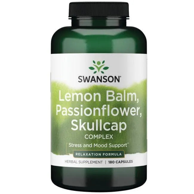 Lemon Balm Passionflower Skullcap Complex - N180 - Swanson - Papildai