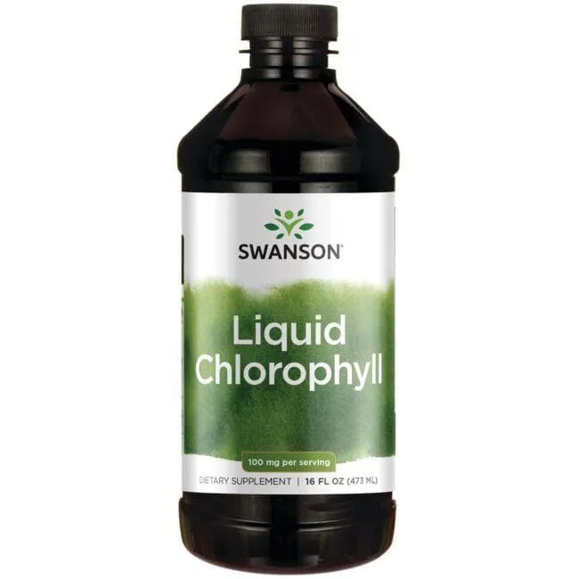 Liquid Chlorophyll - 100 mg - 473 ml - Skystas chlorofilas - Swanson - Papildai