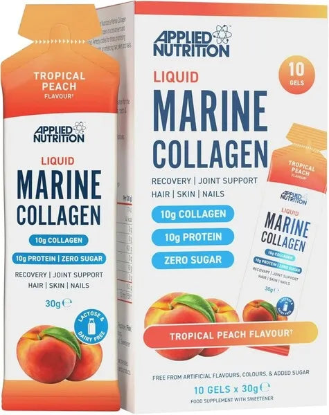 Liquid Marine Collagen Tropical Peach - 10 x 30g - Applied Nutrition - Sporto papildai