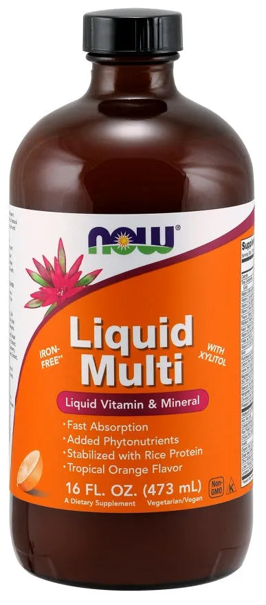 Liquid Multi Wild Berry (Iron Free) - 473 ml - NOW Foods - Papildai