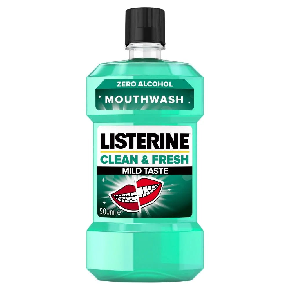 Listerine Clean & Fresh Mouthwash Švelnus skonis 500ml - Kosmetika