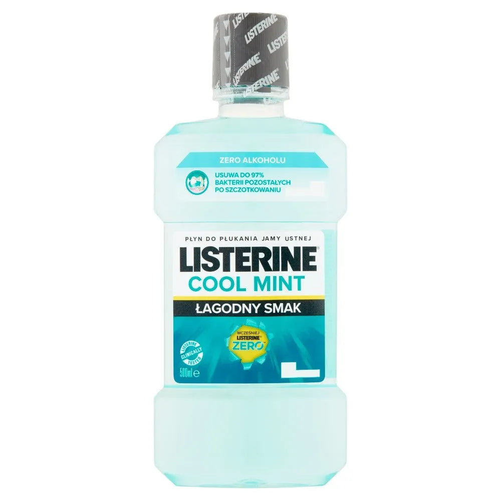 Listerine Cool Mint Mouthwash Švelnus skonis 500ml - Kosmetika