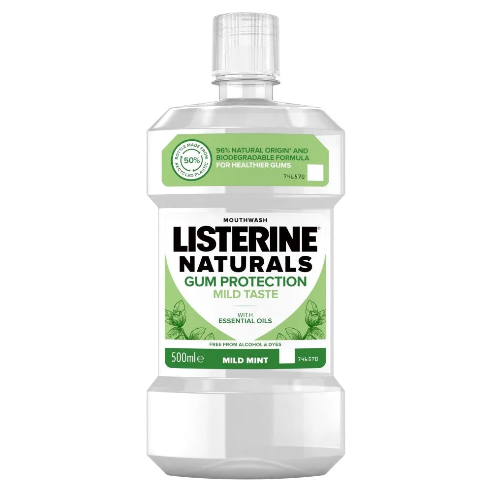 Listerine Naturals Mouthwash Gum Protection - Švelnus Mėtos 500ml - Kosmetika