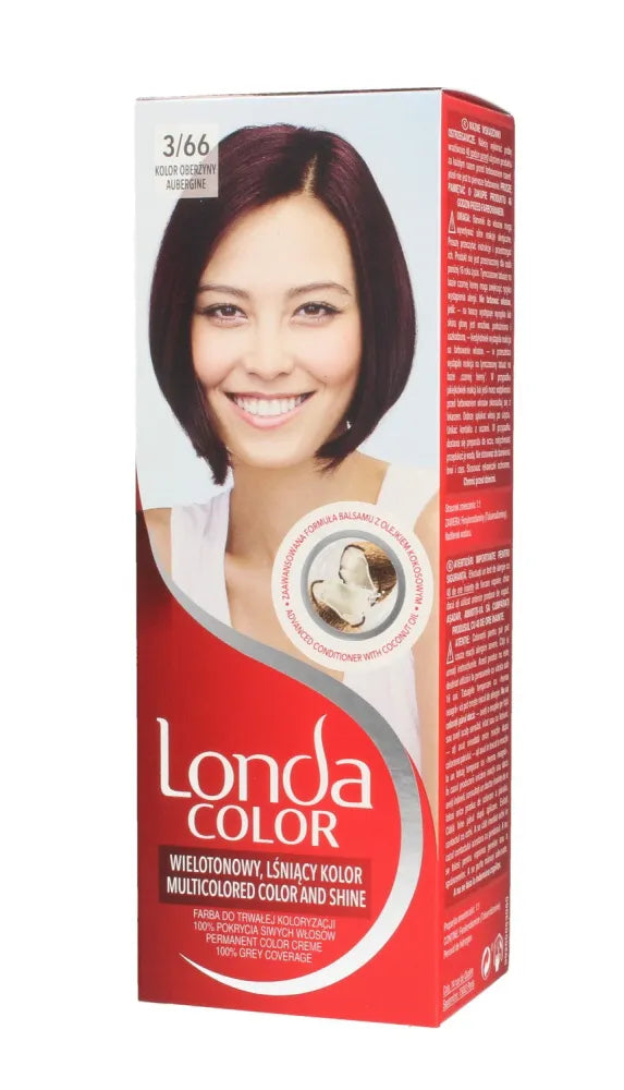 Londacolor Cream plaukų dažai Nr. 3/66 Baklažano spalva 1 vnt. - Kosmetika