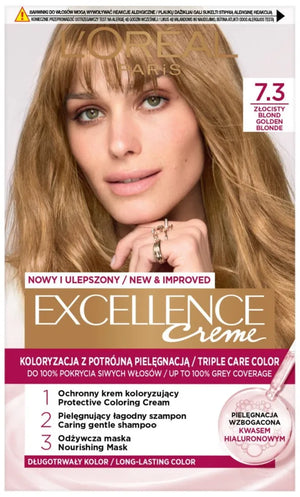LOREAL Excellence Creme Hair Colour 7.3 Blonde Golden - Kosmetika