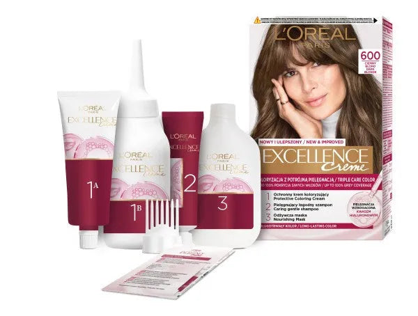 LOREAL Excellence Creme Plaukų dažai 6.00 Tamsiai šviesūs - Kosmetika