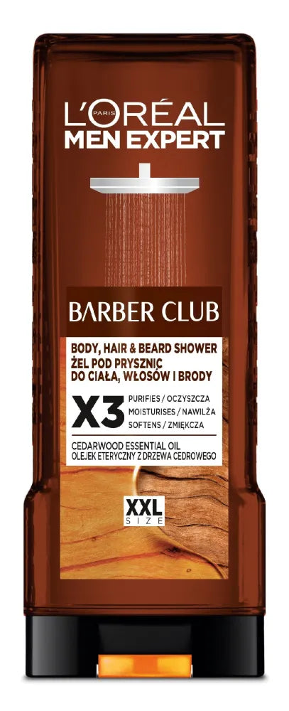LOREAL Men Expert Barber Club Shower Gel for Body Hair and Beard 400 ml - Kosmetika