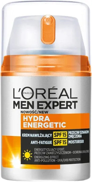 Loreal Men Expert Hydra Energetic Drėkinamasis Kremas prieš nuovargio požymius SPF15 50ml - Kosmetika