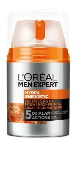Loreal Men Expert Hydra Energetic Drėkinamasis Kremas prieš nuovargio požymius 25+ 50ml - Kosmetika
