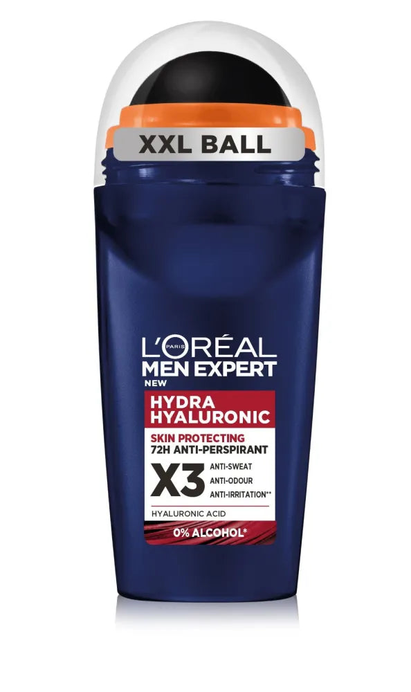 LOREAL Men Expert Hydra Hyaluronic 72 valandų veikiantis antiperspirantas su ritininiu aplikatoriumi 50 ml - Kosmetika