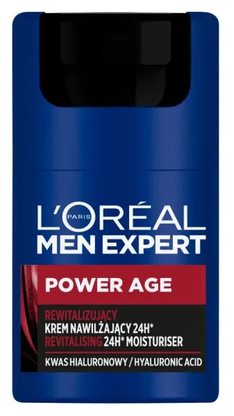 Loreal Men Expert Power Age Revitalizuojantis Drėkinamasis Kremas 24H vyrams 50ml - Kosmetika