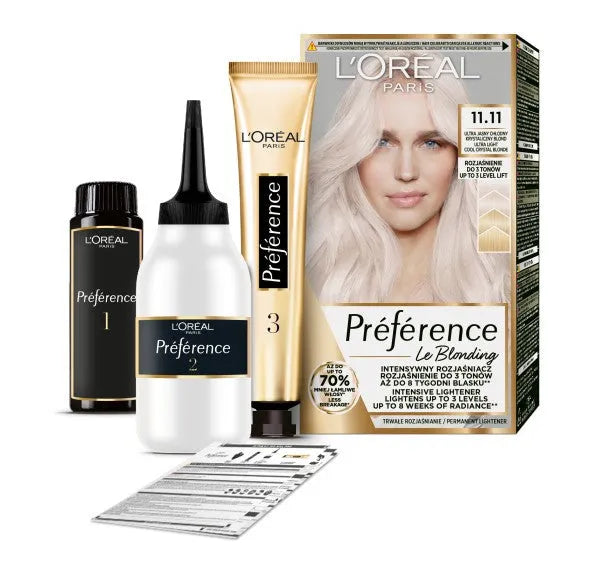 LOREAL Preference Recital 11.11 Labai šviesi šalta kristalinė blondinė - Kosmetika