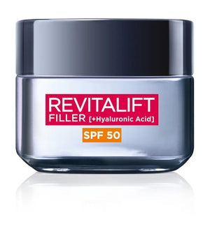 Loreal REVITALIFT FILLER [HA] Anti-Age Rauklė Užpildymo Kremas SPF50 50ml - Kosmetika