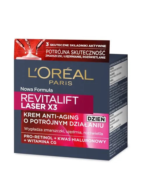 Loreal REVITALIFT LASER Dieninis Kremas - Kosmetika