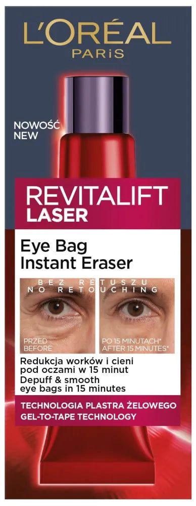 LOREAL Revitalift Laser Eye Cream Bag Instat Eraser 15 ml - Kosmetika