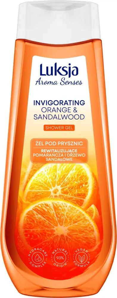 Luksja Aroma Senses Revitalizuojantis Dušo Gelis - Apelsinas ir Sandalas 500ml - Kosmetika