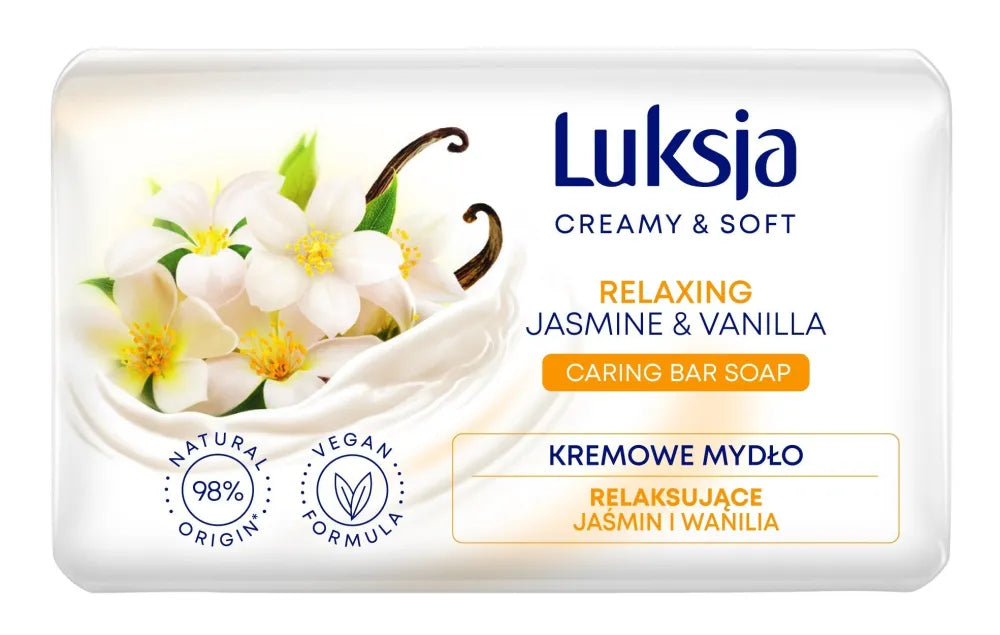 Luksja Creamy & Soft Relaxing Kreminė Muilo Juosta Jasmine Vanilla 90g - Kosmetika