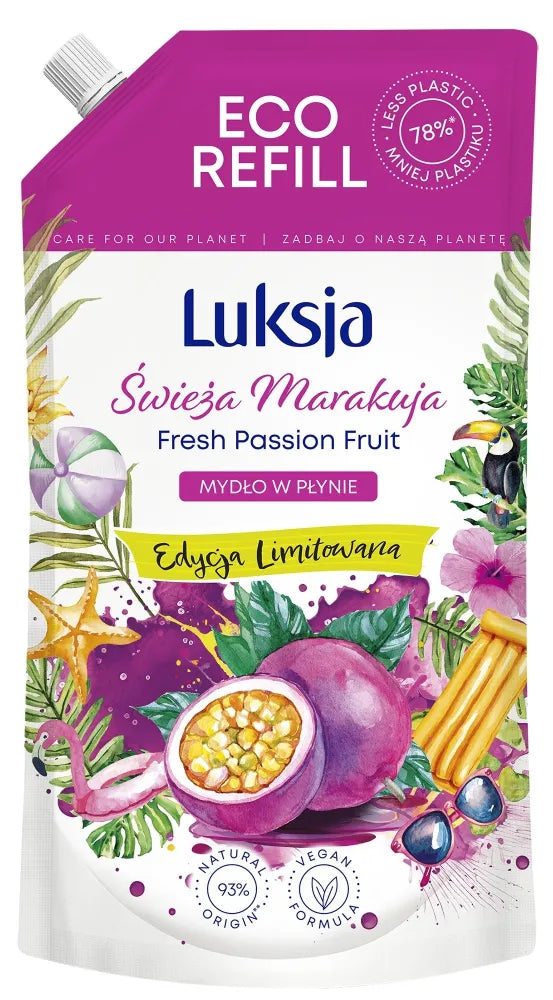 Luksja Creamy & Soft Skystas Muilas - Passion Fruit 900ml - Kosmetika
