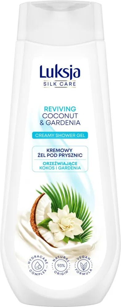 Luksja Silk Care gaivinamasis kremas dušo gelis - Kokosų ir gardenijų 500ml - Kosmetika