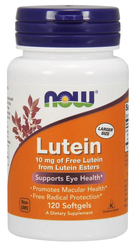Lutein 10mg - 120 softgels - NOW Foods - Papildai