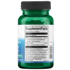 Lutein Esters & Bilberry - Liuteino esteriai ir mėlynės - N120 - Swanson - Papildai
