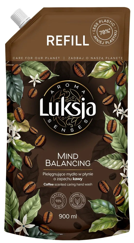 LUXIA Aroma Senses Mind Balancing Nourishing Liquid Soap with Coffee Scent - Stock 900ml - Higiena
