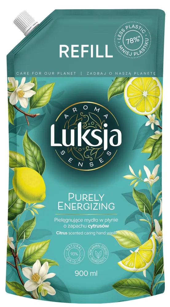 LUXIA Aroma Senses Purely Energzinig Nourishing Liquid Soap with Citrus Scent - Stock 900ml - Higiena