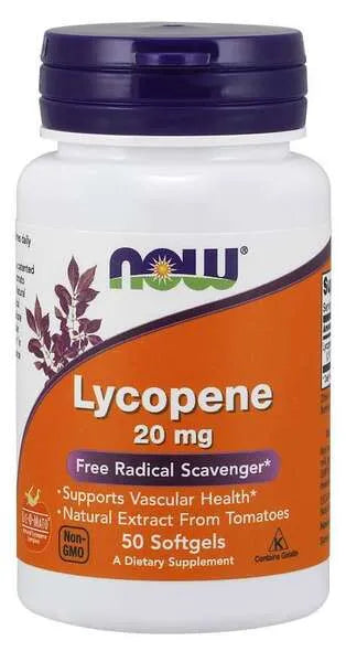 Lycopene 20mg - 50 softgels - NOW Foods - Papildai