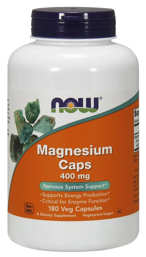 Magnesium 400mg - 180 vcaps - NOW Foods - Papildai