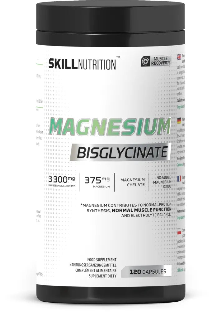 Magnesium Bisglycinate - 120 caps - Skill Nutrition - Sporto papildai