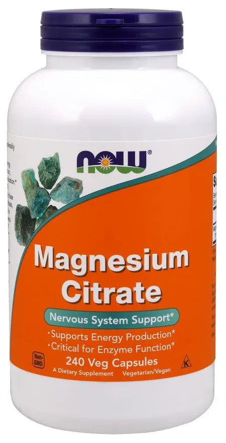Magnesium Citrate 400mg - 240 vcaps - NOW Foods - Papildai