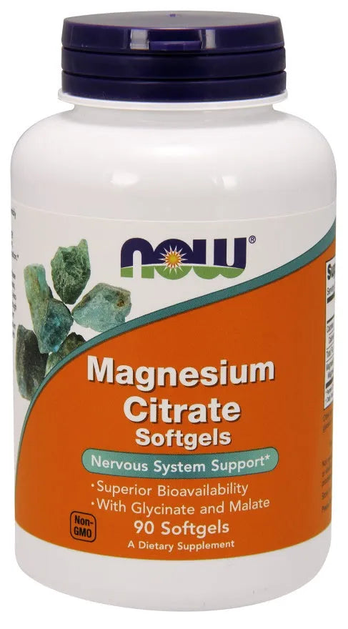 Magnesium Citrate Softgels - 90 - NOW Foods - Papildai