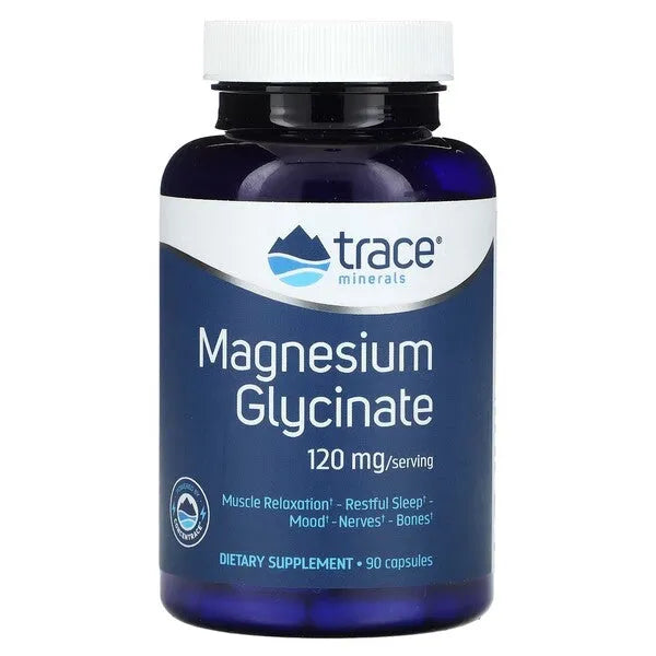 Magnesium Glycinate - 90 caps - Trace Minerals - Papildai