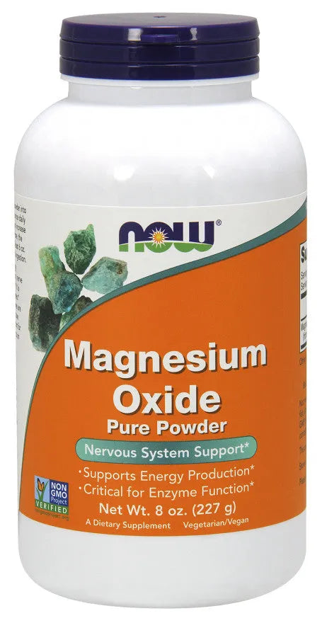 Magnesium Oxide Pure Powder - 227g - NOW Foods - Papildai
