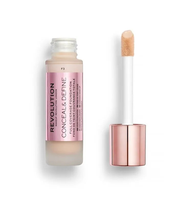Makeup Revolution Conceal & Define Foundation Concealer F3 23ml - Kosmetika