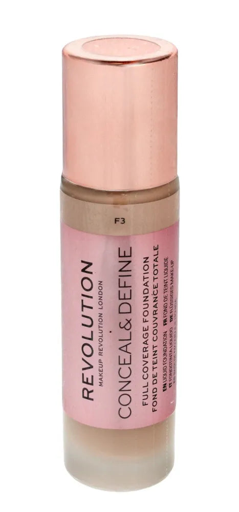 Makeup Revolution Conceal & Define Foundation Concealer F3 23ml - Kosmetika