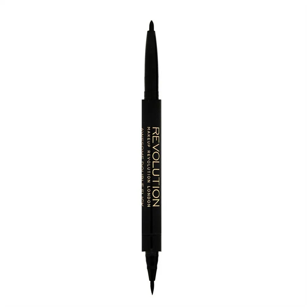 Makeup Revolution dvipusis juodas akių pieštukas Nuostabus su veltiniu ir kohl 1 vnt. - Kosmetika