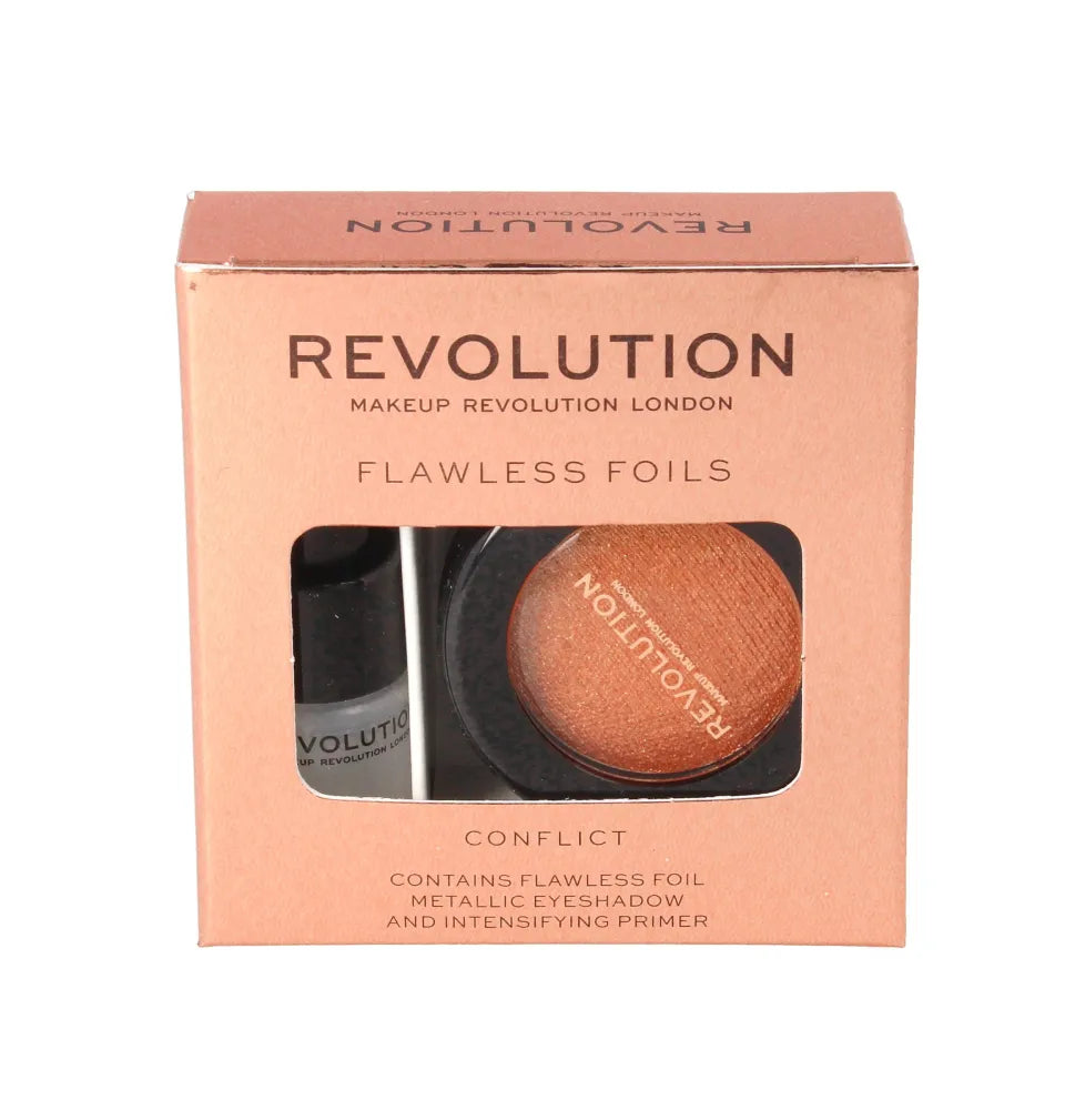 Makeup Revolution Flawless Foils Metalinės Akys + Pagrindas Konfliktas 1op. - Kosmetika
