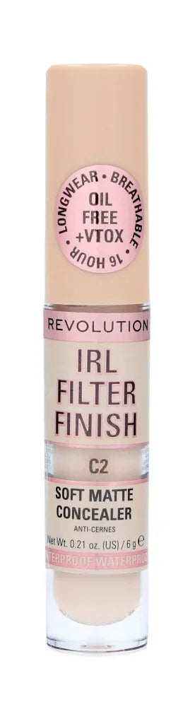 Makeup Revolution IRL Filter Finish Liquid Concealer C2 6g - Kosmetika