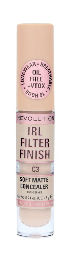Makeup Revolution IRL Filter Finish Liquid Concealer C3 6g - Kosmetika