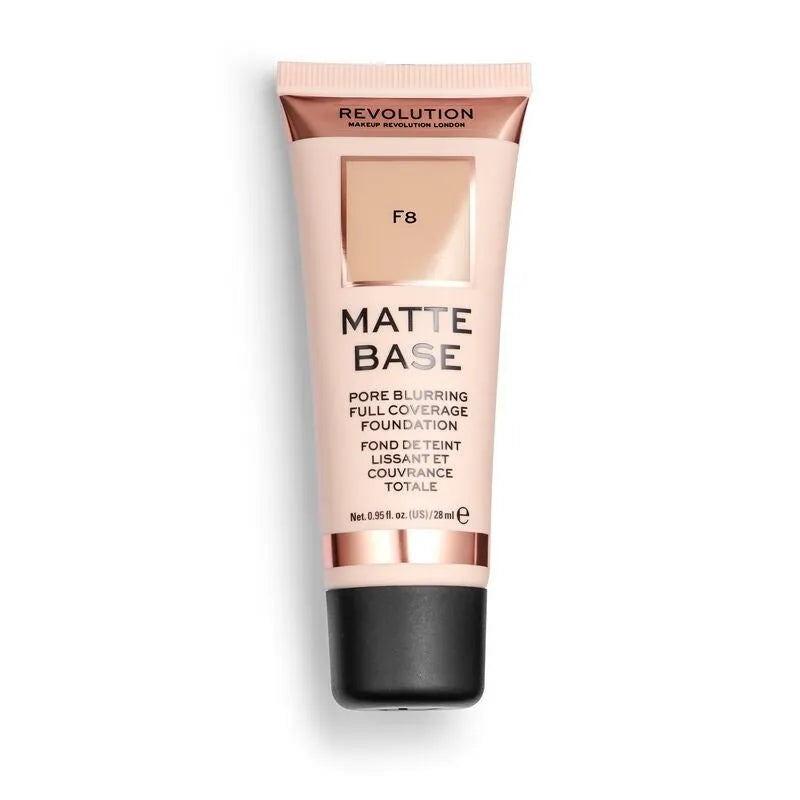 Makeup Revolution Mattifying Foundation Matinis Pagrindo Fondas F8 28 ml - Kosmetika