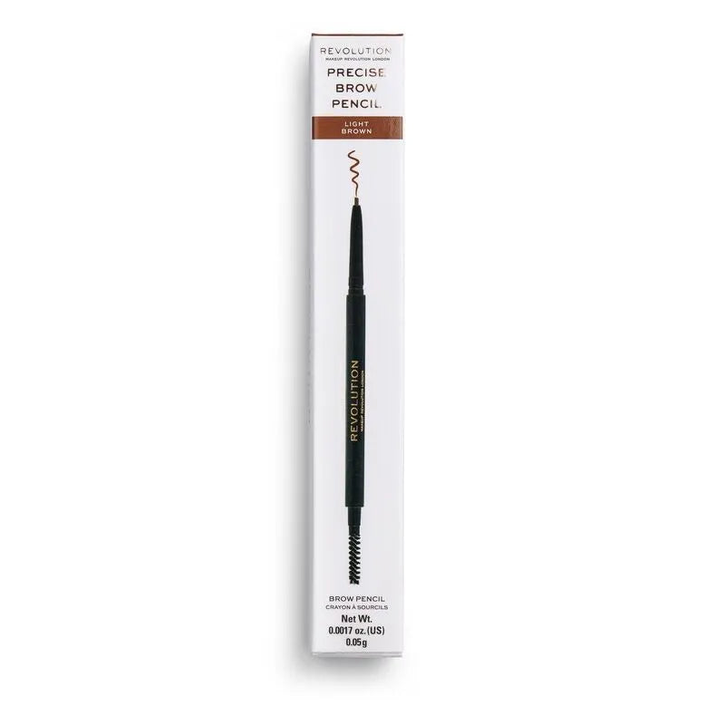Makeup Revolution Precise Brow Pencil Dvigubas antakių pieštukas Šviesiai rudas 1 vnt - Kosmetika