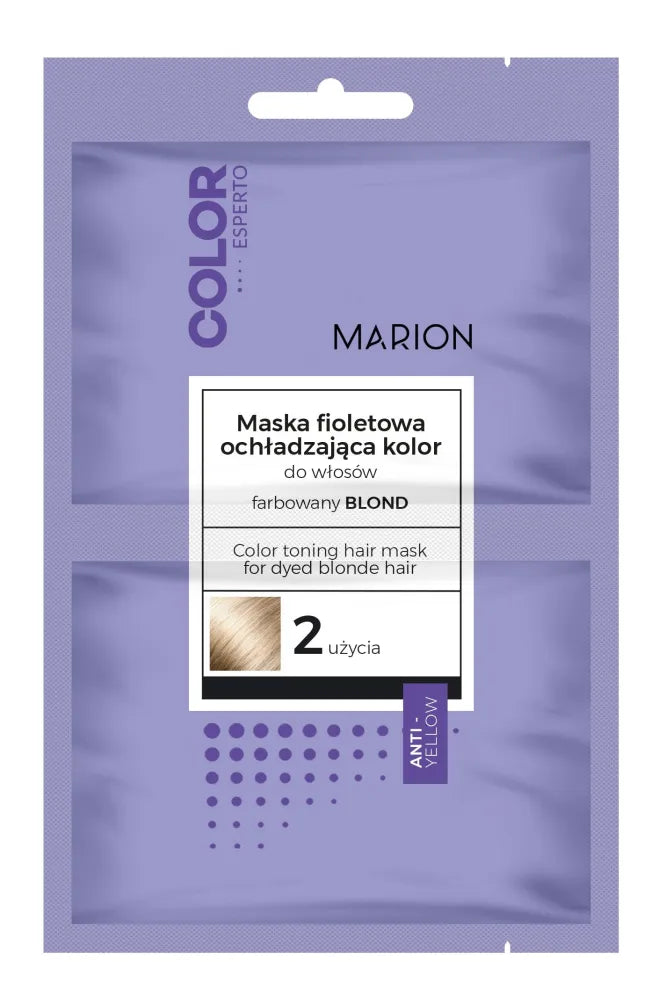 Marion Color Expert Purpurinė Plaukų Kaukė Aušinanti Spalva - Dažyti Šviesūs 20mlx2 - Kosmetika