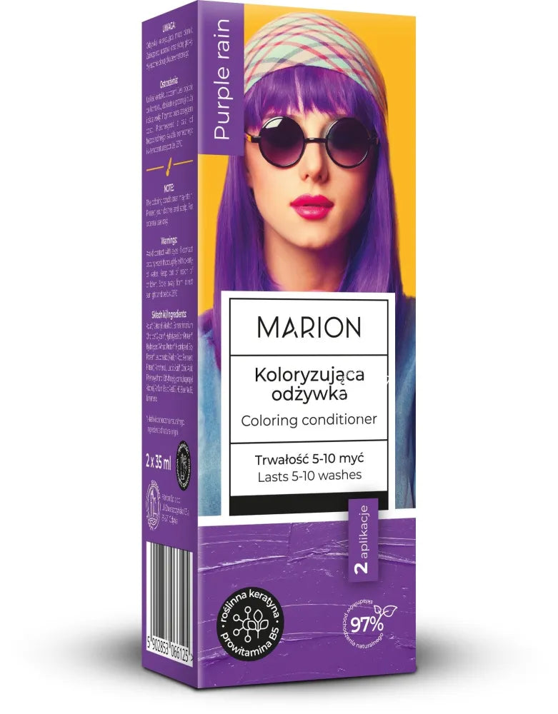 MARION Coloring Conditioner plaukams (5-10 plovimų) - Violetinė lietus 1op.-(2x35ml) - Kosmetika