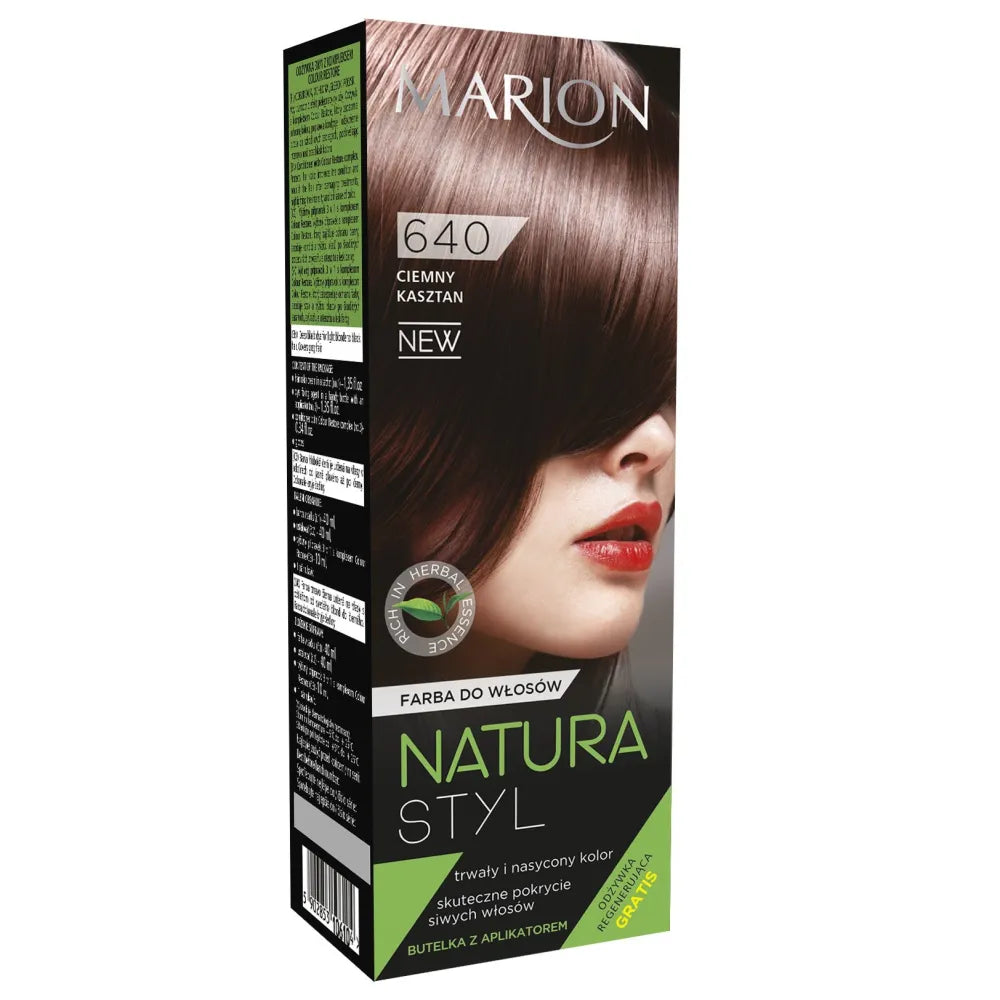 Marion Hair Color Natura Styl Nr. 640 Tamsiai kaštoninė - Kosmetika