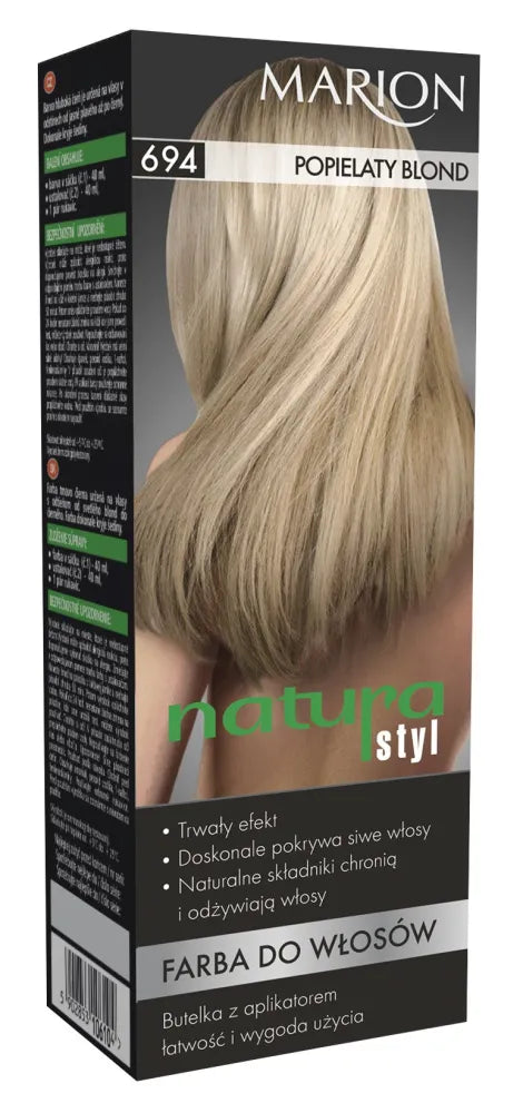 Marion Hair Dye Natura Styl Nr. 694 Pelenų šviesūs - Kosmetika