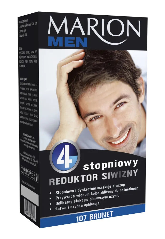 Marion Men Reduktor pilkiems plaukams nr. 107 brunetė - Kosmetika